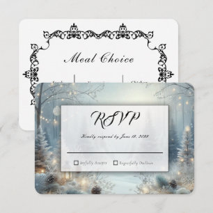 Flüstern von einer Wintersonnenwendhochzeit RSVP Karte