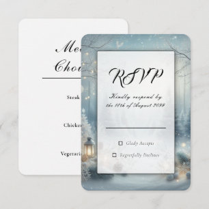 Flüstern von einer Wintersonnenwendhochzeit RSVP Karte