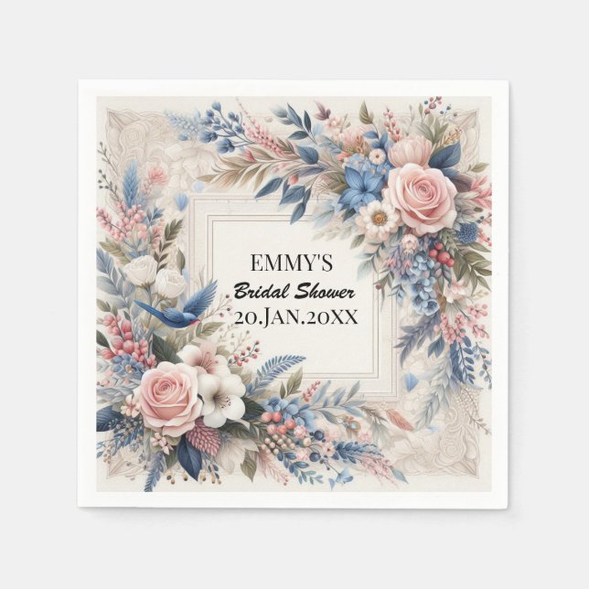 Flüstern von Forever Brautparty Napkins Serviette (Vorderseite)