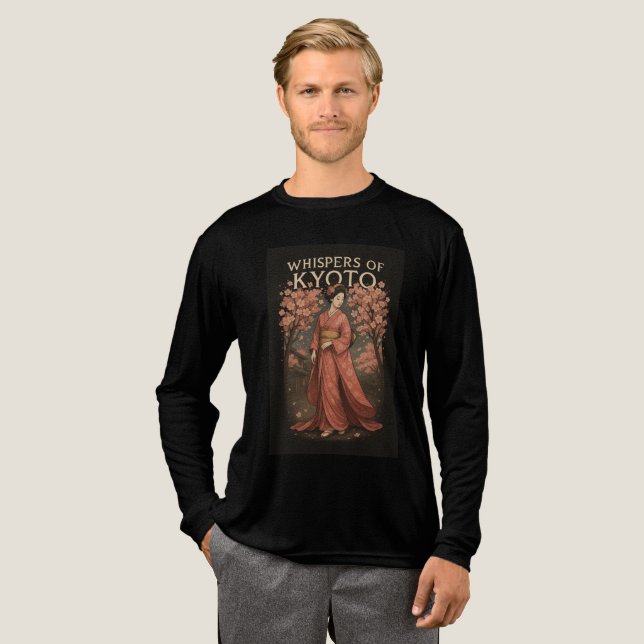 Flüstern von Kyoto-Elegance in jedem Schritt Tri-Blend Shirt (Volle Vorderseite)