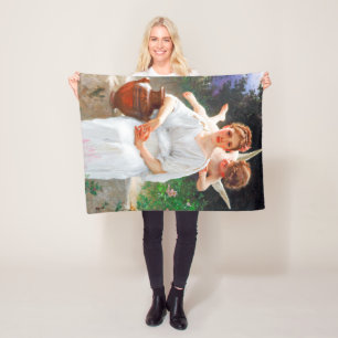 Flüstern von Liebe, Bouguereau Fleecedecke
