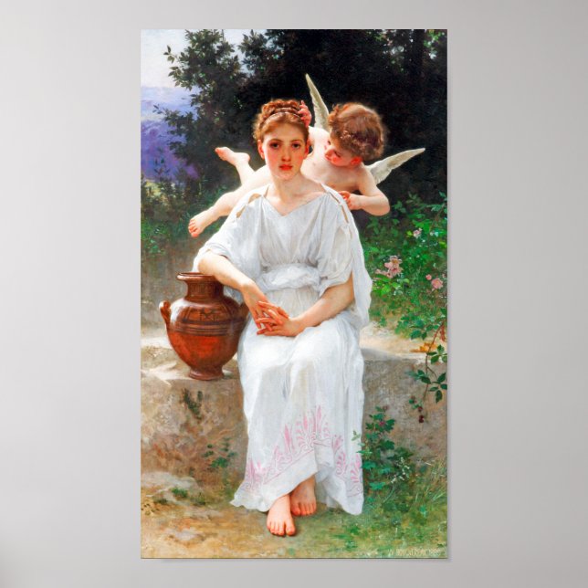 Flüstern von Liebe, Bouguereau Poster (Vorne)