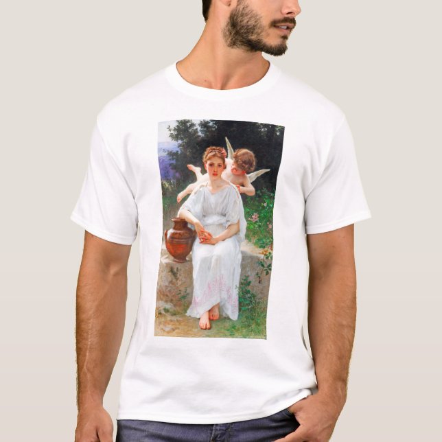 Flüstern von Liebe, Bouguereau T-Shirt (Vorderseite)