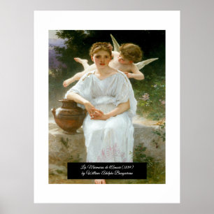 Flüstern von Liebe durch Bouguereau Poster
