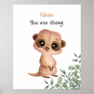 Flüstern von Meerkat-Affirmationen individuell anp Poster