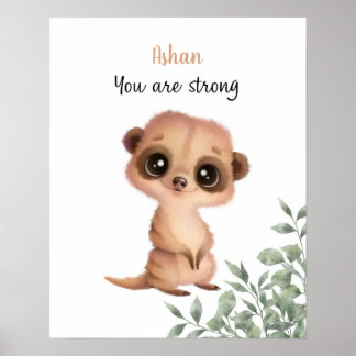 Flüstern von Meerkat-Affirmationen individuell anp Poster