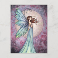 Flüstern Wind Fairy Moon Postkarte