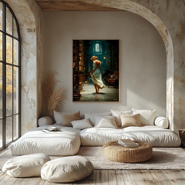 Flüstern zwischen den Regalen Leinwanddruck (Von Creator hochgeladen)