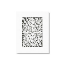 Flüsternde Blätter: Minimale Schwarz-Weiß-Doodle