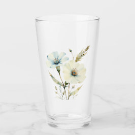 Flüsternde Blütenblätter: Sanfte Blaue und Cremige Glas