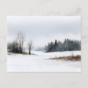 Flüsternde Kiefern Schneeiger Winter Postkarte