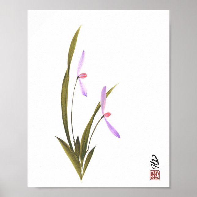 Flüsternde Orchidee Poster (Vorne)