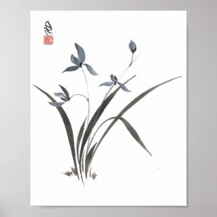 Flüsternde Orchidee Poster