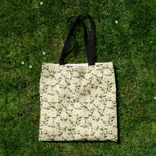 Flüsternde Wiese - Buttergelbes Blumenmuster Tasche
