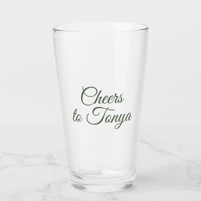 Flüsternde Wiese - Fröhliche Botschaft Glas (Vorderseite)