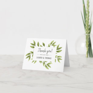 flüsternde Willows Hochzeit Vielen Dank Note Card Dankeskarte