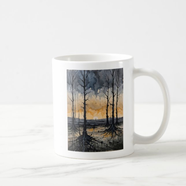 Flüsternder Wald Kaffeetasse (Rechts)