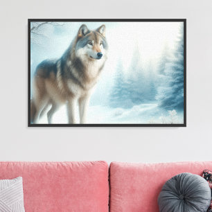 Flüsternder Wolf Leinwanddruck