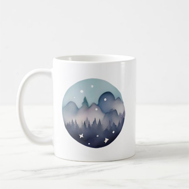 Flüsterspitzen in der Dämmerung Kaffeetasse (Links)