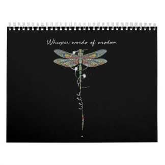 Flüsterwörter der Weisheit Brocade Dragonfly Kalender