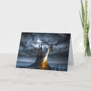 Flut des Drachen - Geburtstagskarte Karte