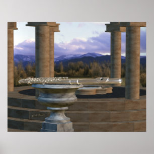 Flute auf Marmor Vase 1a Poster