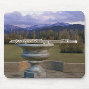 Flute auf Marmor Vase 2a Mousepad