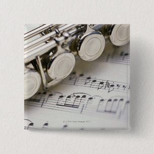 Flute auf Noten Button