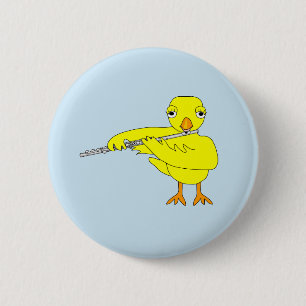 Flute Chick Button