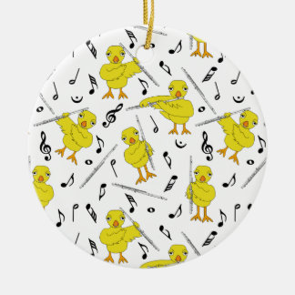 Flute Chick Flutes Musiknoten Keramik Ornament