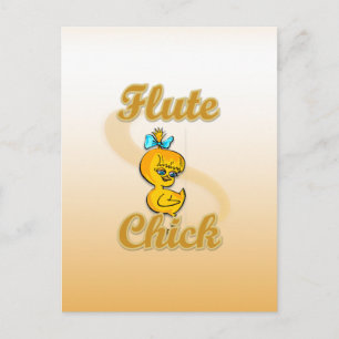Flute Chick Postkarte