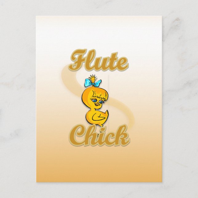 Flute Chick Postkarte (Vorderseite)
