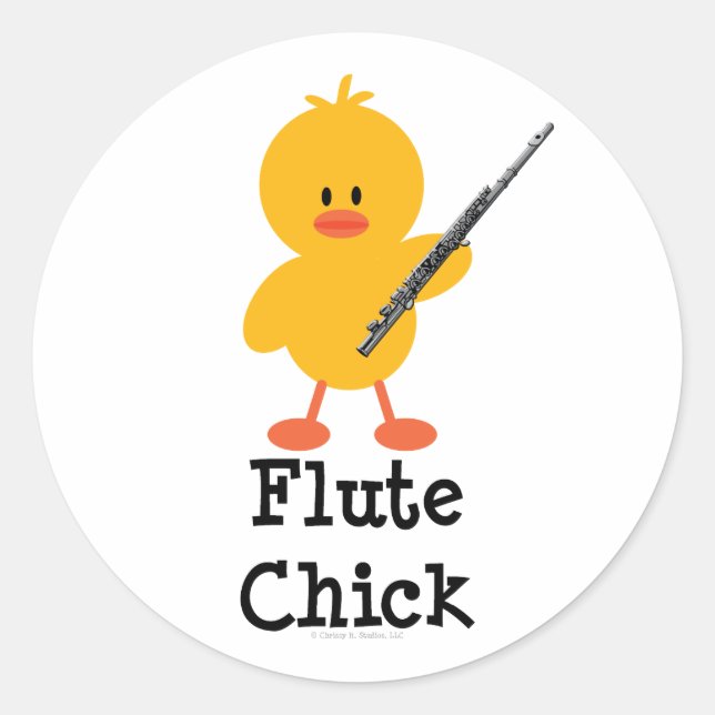 Flute Chick Stickers (Vorderseite)