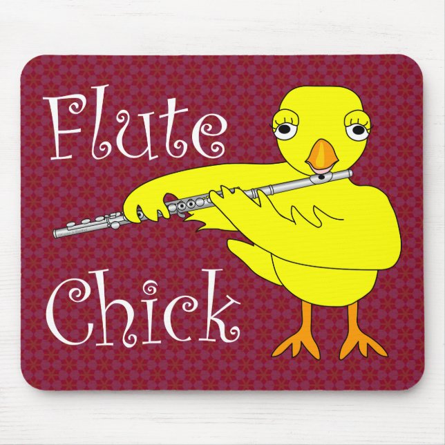 Flute Chick Text Mousepad (Vorne)