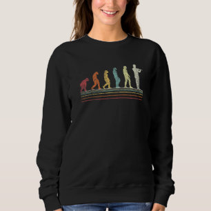 Flute Evolution Funny Flute Player Flutist Retro Sweatshirt