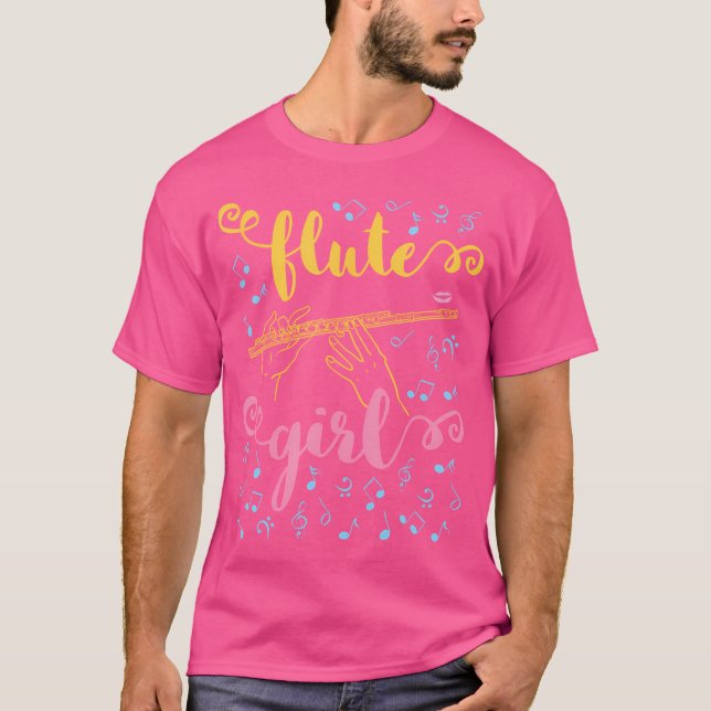 Flute Girl Flutist Band Orchestra T-Shirt (Vorderseite)