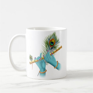 Flute_Hands_Peacock Feather_Lord Krishna Kaffeetasse