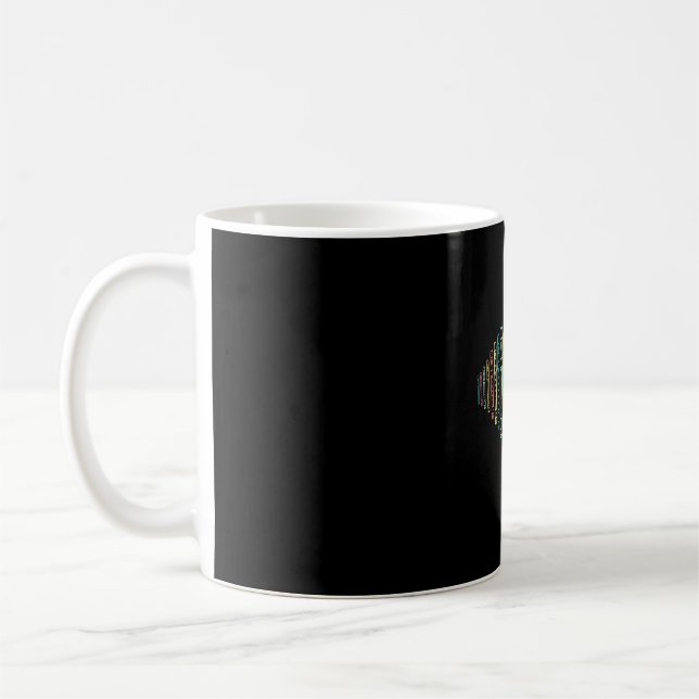 Flute Herz Flutist Flute Wind Instrument Lover Kaffeetasse (Links)