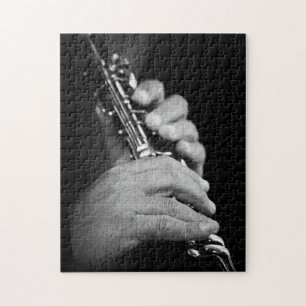 Flute in Schwarz und Weiß von Sinti und Roma