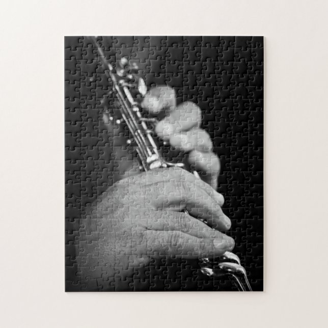 Flute in Schwarz und Weiß von Sinti und Roma (Vertikal)