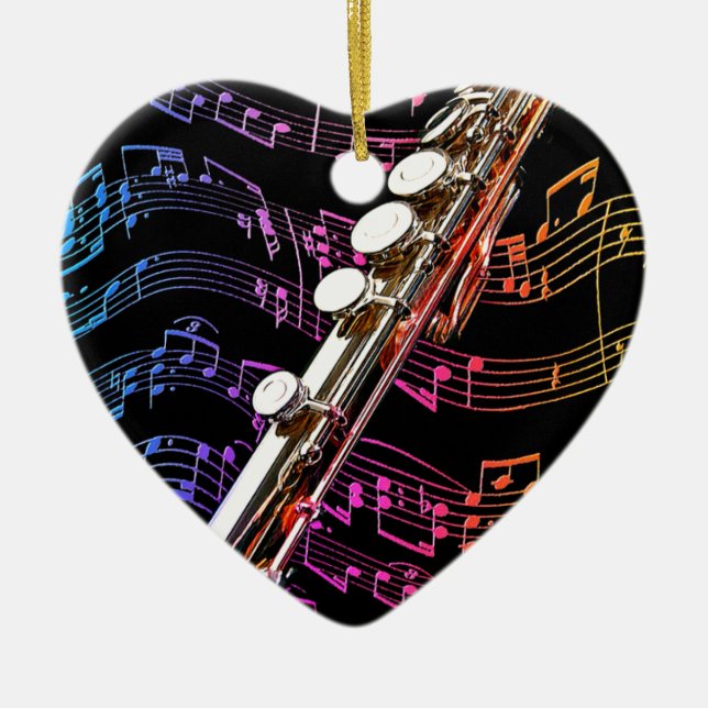 Flute ist meine Passion_ Keramikornament (Vorne)