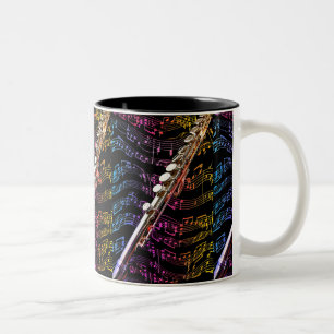 Flute ist meine Passion_ Zweifarbige Tasse