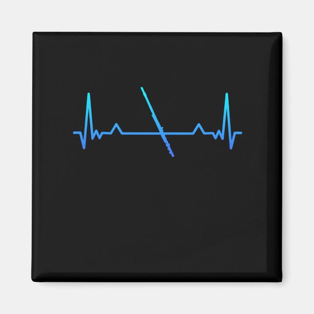 Flute Marching Band Heartbeat-Mama-Geschenk Magnet (Vorne)
