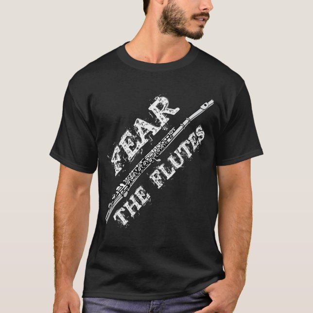 Flute Music Gif fürchtet sich vor dem Flutes March T-Shirt (Vorderseite)