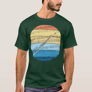 Flute Music Notation Flutist Sommerfestival T-Shirt