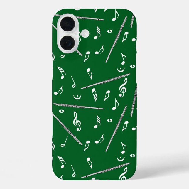Flute Music Note iPhone 16 Plus Hülle (Rückseite)