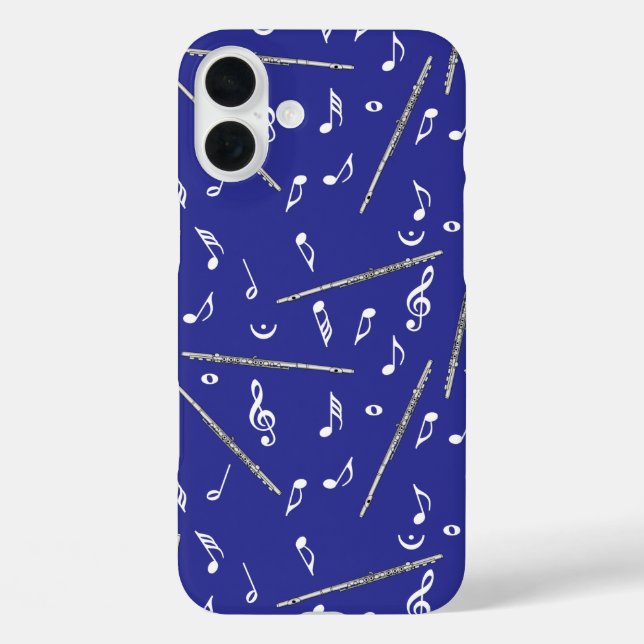 Flute Music Note iPhone 16 Plus Hülle (Rückseite)