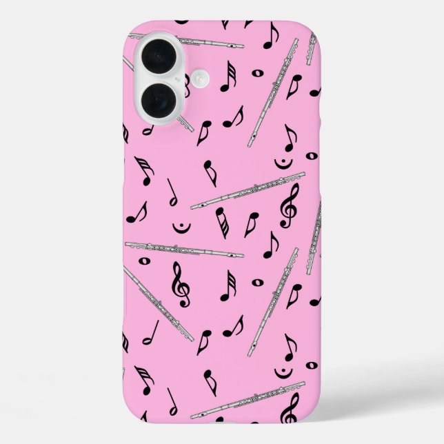 Flute Music Note iPhone 16 Plus Hülle (Rückseite)