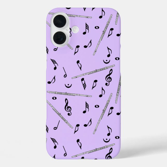Flute Music Note iPhone 16 Plus Hülle (Rückseite)
