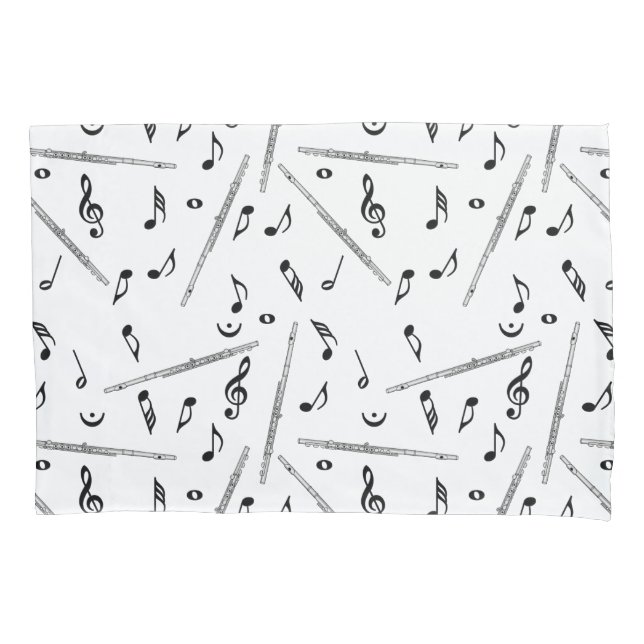 Flute Music Note Kissenbezug (Vorderseite-Links)